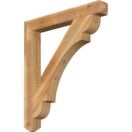 Ekena Millwork Olympic Craftsman Rough Sawn Bracket, Western Red Cedar, 4"W x 34"D x 38"H BKT04X34X38OLY04RWR